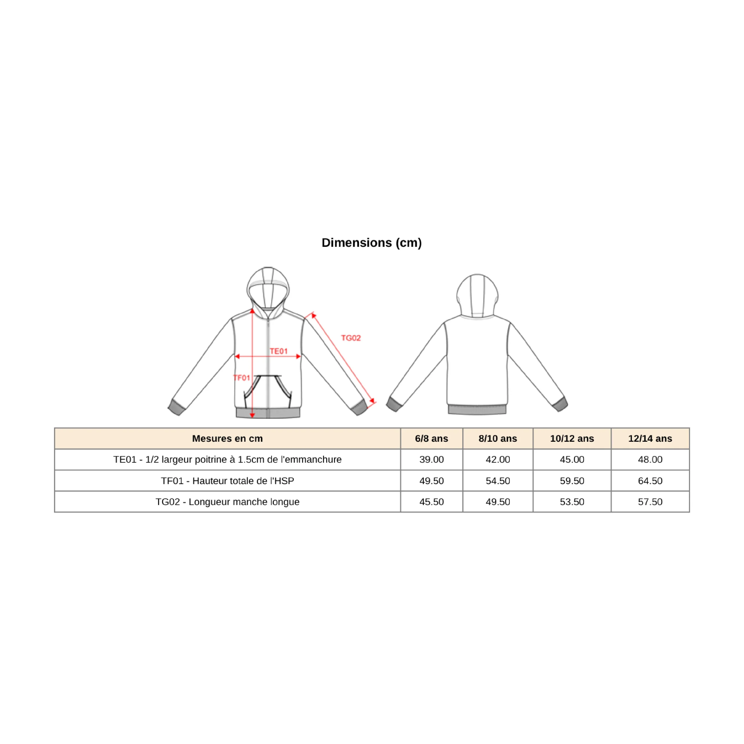 Sweat-shirt zippé capuche enfant