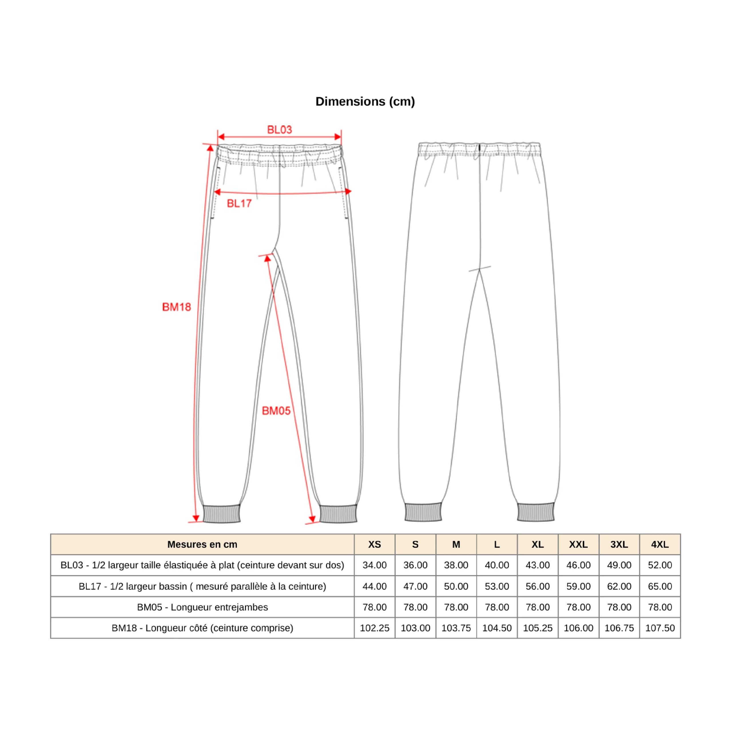 Pantalon jogging - Adulte