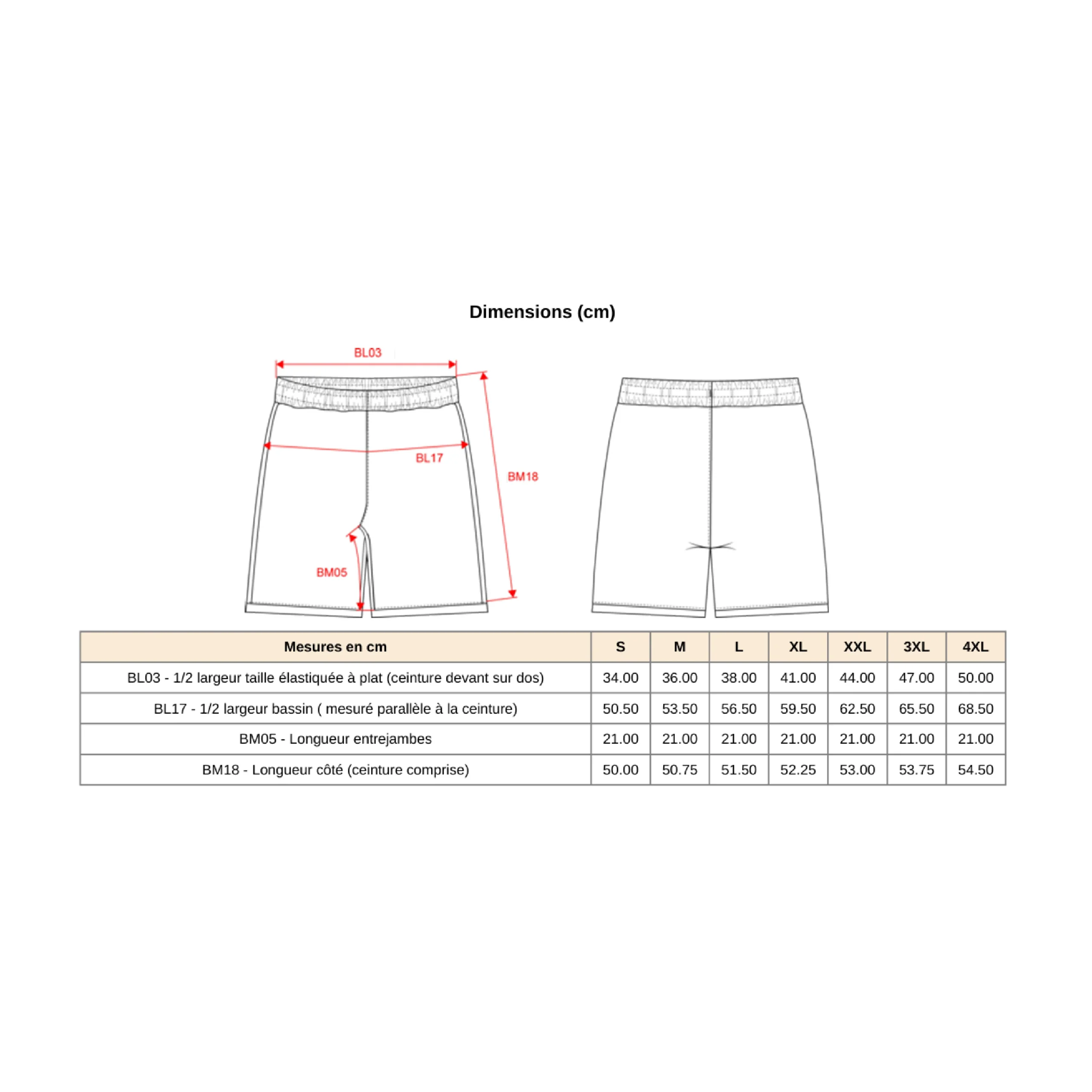 Short d'entrainement - Adulte
