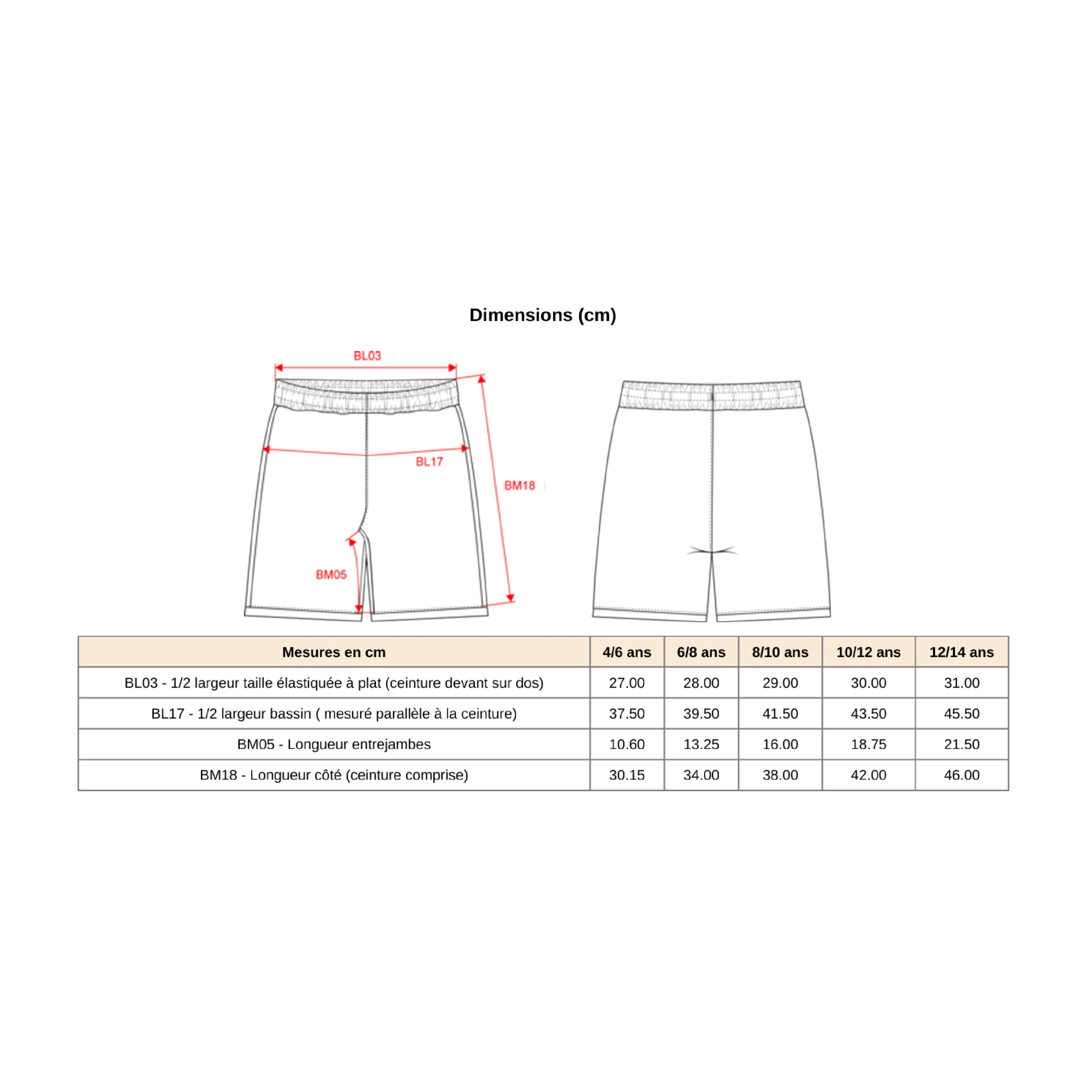 Short d'entrainement - Enfant