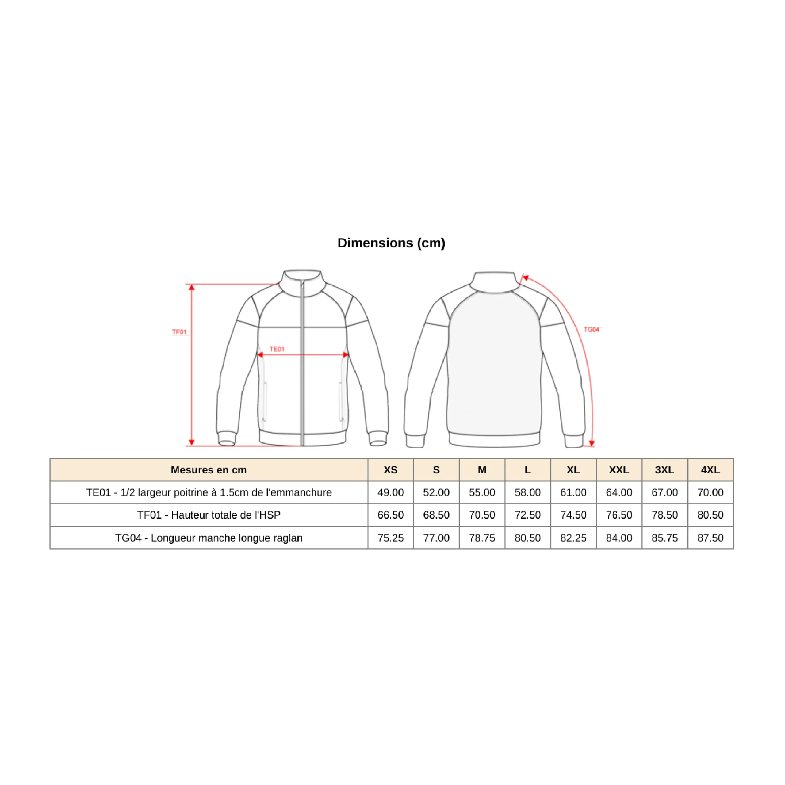 Veste de survêtement zippée - Adulte